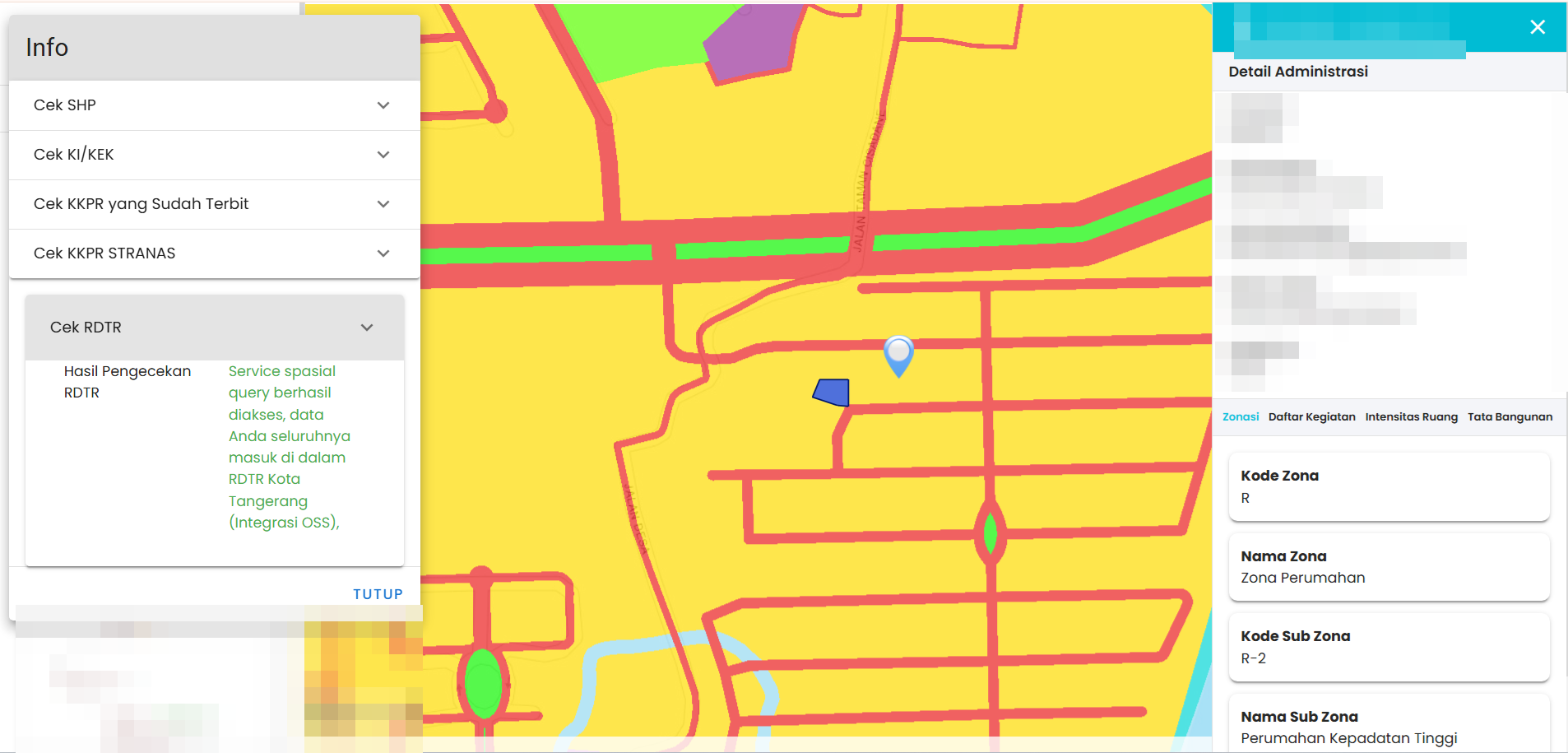 File SHP buatan kami terbaca valid di webgis RDTR OSS (GISTARU)