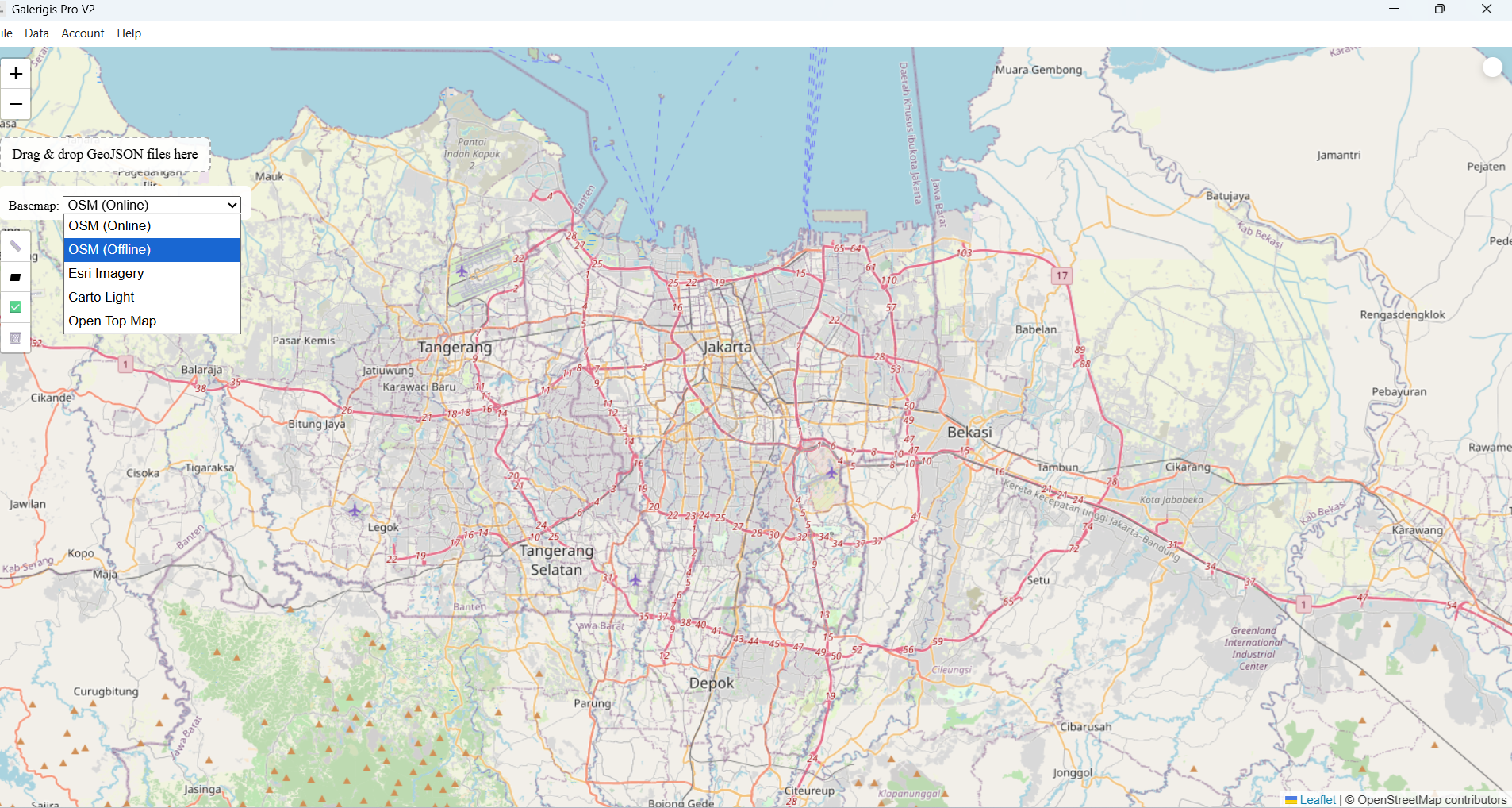 Tampilan Basemap Offline