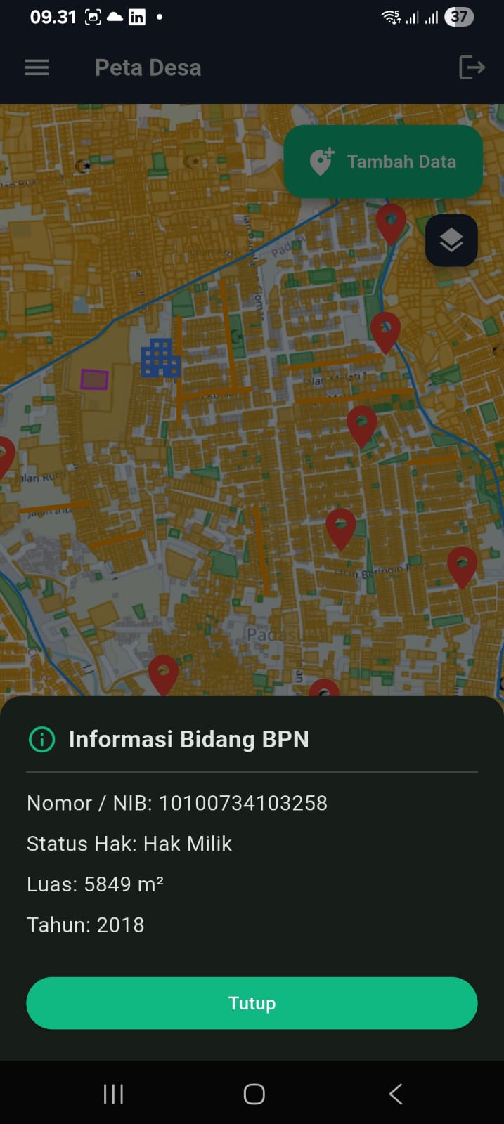 Peta Referensi Bidang Tanah BPN
