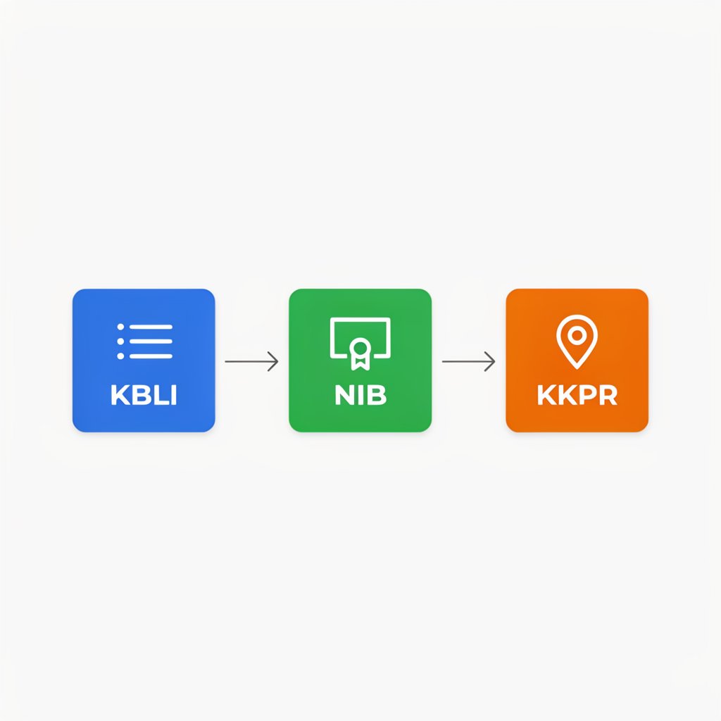 Diagram hubungan NIB, KBLI, dan KKPR dalam perizinan berusaha OSS