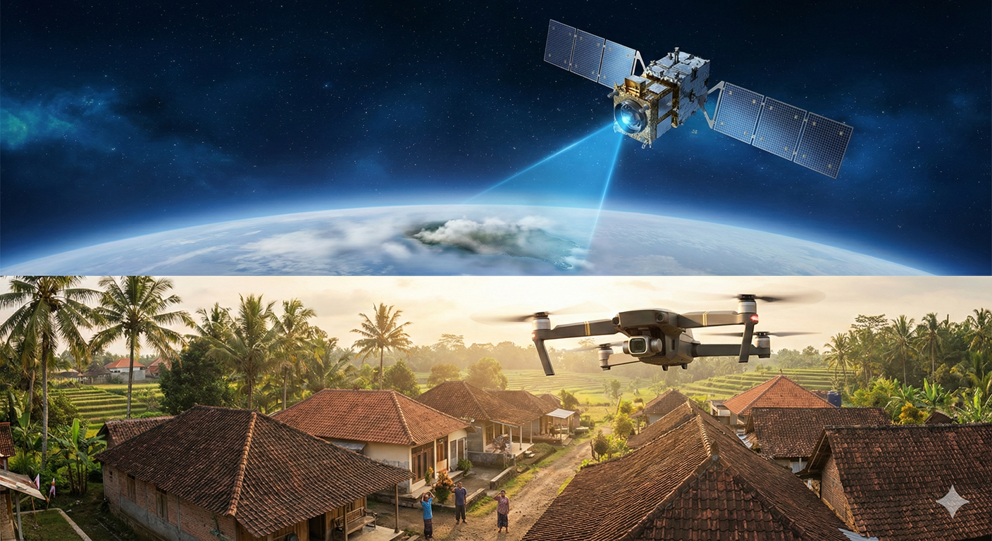 Drone vs Citra Satelit Gratis (Google): Mana yang Terbaik untuk Peta Desa?